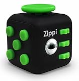 Best Fidget Cube By Zippi. Prime Desk Toy. Reduce Anxiety And Stress Relief For Autism, ADD, ADHD & OCD. (Black Green)