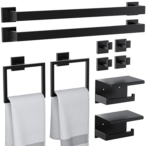 HAWKROWN 10-pieces Bathroom Hardware Set SUS304