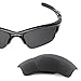 Revant Replacement Lenses for Oakley Half Jacket 2.0 XL sunglasses, UV Protection, Anti-Scratch and Impact Resistant, Non-Polarized Stealth Black