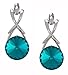 Birthstone Color Earrings with Swarovski Crystal Set MADE IN USA.