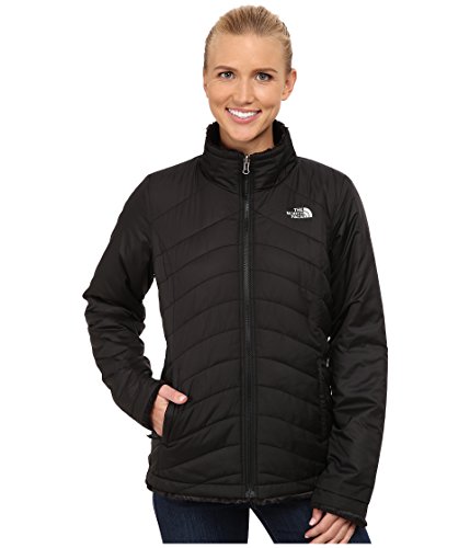 The North Face Women's Mossbud Swirl Reversible Jacket TNF Black/TNF Black SM