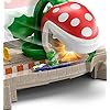 Hot Wheels GFY47 Mario Kart Piranha Plant Slide Playset with 1:64 Die-Cast Yoshi and B-Dasher Vehicle