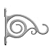 GrayBunny GB-6837A Fancy Curved Hook, White, Cast Iron Wall Hooks For Bird Feeders, Planters, Lanterns, Wind Chimes, As Wall Brackets and More!