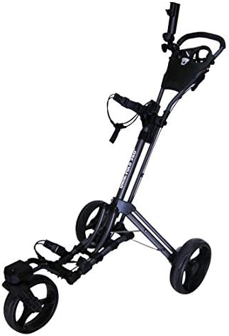 Qwik-Fold 360 Swivel 3 Wheel Push Pull Golf Cart with 360 Rotating Front Wheel, One Second to Open and Close Folding Cart, Collapsible Cart Qwik-Fold 360 Swivel 3 Wheel Push Pull Golf Cart with 360 Rotating Front Wheel, One Second to Open and Close Folding Cart, Collapsible Cart