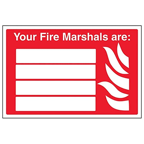 V Safety Fire Equipment - Your Fire Marshals Are: - 300 X 200mm