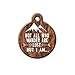 Funny Pet id tag, Dog tag for dog, Not all who wander are lost pet tag, Wood style pet tag, Personalized aluminum pet id tag