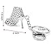 JewelBeauty Cute High Heel Shoes Heels Rhinestone Crystal Keychain Pendent Charm Gift For Women Purse Handbag Phone Bag Decor Keyrings (whiteII)