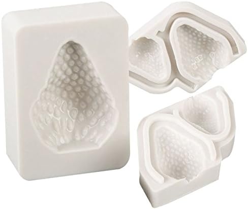 3Pcs Cute Silicone Strawberry Mold Chocolate Fondant Candy Baking Decor Mould - White