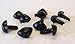 Sassy Bears 15mm Black D-type Animal Safety Nose for Bear, Doll, Puppet, Plush Animal and Craft - 10 pack