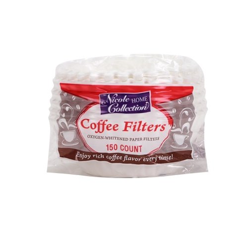 Nicole Home Collection 02082 150 Count Coffee Filters, White