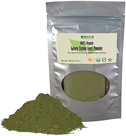 100% Organic Green Stevia Leaf Powder (100 g / 3.5 oz)