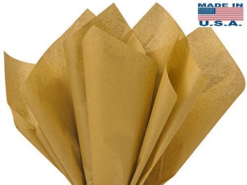 Antique Gold Bulk Tissue Paper 15 Inch x 20 Inch - 100 Sheets