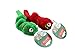 Midlee Vibrating Christmas Caterpillar Cat Toy- 2 Pack