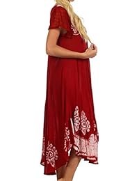 Sakkas Batik Hindi Vestido caftan con manga casquillo   Cover Up