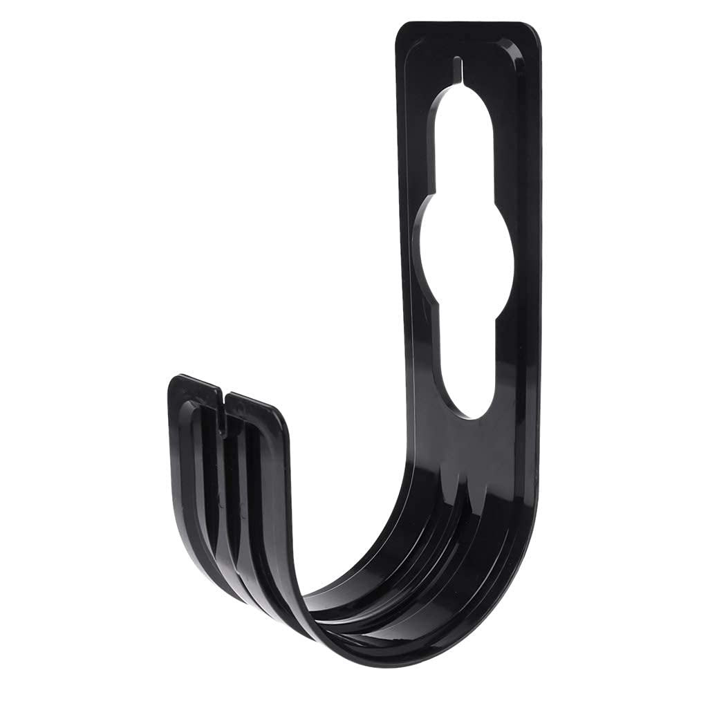 Hose Pipe Holder,8.5 Inch Hose Reel Steel Gardening Hose Pipe Holder Hanger Flexible Expandable Hosepipe Hook for Garden Outdoor Black