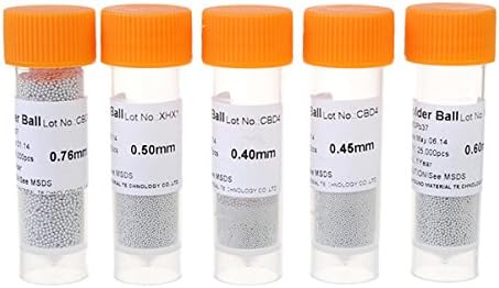 5 Bottle/set BGA Lead Solder Balls Tin Ball For Soldering Rework
