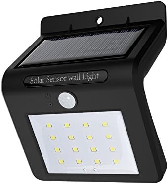 New Version Solar Powered Motion Lights, Tumao 16 LED Motion Sensor / PIR Control Bright Wall Light Powered By Solar Energy (1)