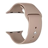Valuebuybuy Sport Style Soft Silicone Replacement Strap bands for Apple Wrist Watch, 42mm S/M - Walnut