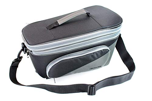 Racktime Borsa portapacchi Talis Plus unisex per adulti, nera, taglia unica, 27 cm x 20(26) cm x 37 cm