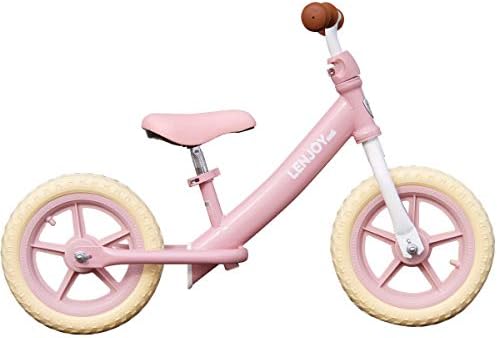 ペダルなし自転車 Lenjoy S100 12 バランス キック バイク ランニングバイク トレーニング 子供用自転車 自転車 軽量 キッズバイク かっこいい かわいい 保育園 幼稚園 幼児 2歳 3歳 4歳 5歳 男の子にも女の子にも パステルピンク
