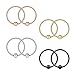 Ruifan 22G 8mm Nose Hoop Lip Eyebrow Tongue Helix Tragus Cartilage Septum Piercing Ring 8PCS - Mix Color