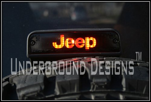 JEEP TJ LJ Third Brake Light Decal 1997-2006 Sticker Kit GLOSS BLACK by Underground Designs