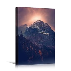 signwin Canvas Wall Art Mountain View Sunset Coastal...