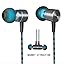 Earphones,Magnet Attraction In-Ear Earbuds Heaphones headset with Mic Microphone Stereo Bass with 3.5mm Jack (Green)