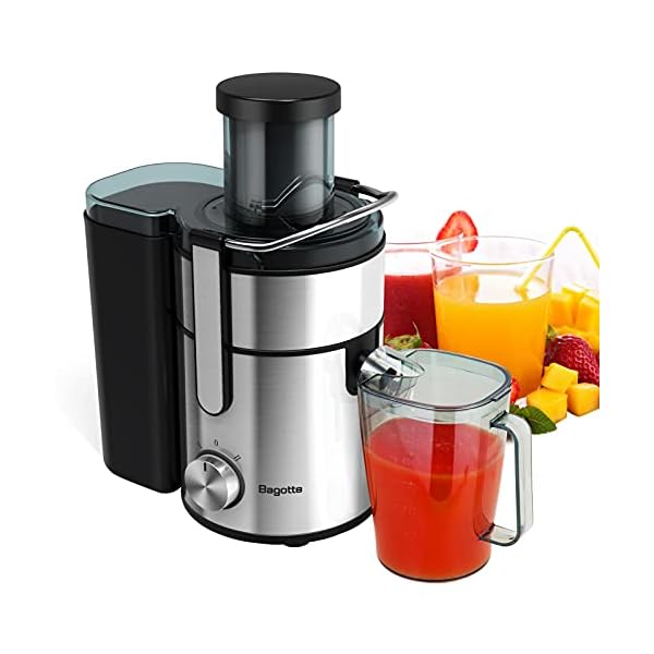 Juicer-Bagotte-Upgraded-800W-23500Rmin-MAX-Speed-Large-Juicer-Machine-85mm-Wide-Mouth-for-Whole-Fruit-and-Vegetable-Dual-Speed-Setting-Easy-to-Clean Juicer, Bagotte Upgraded 800W 23500R/min MAX Speed Large Juicer Machine, 85mm Wide Mouth for Whole Fruit and Vegetable, Dual Speed Setting, Easy to Clean
