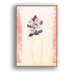 Framed Canvas Wall Art for Living Room, Bedroom Elegant Vase Plants by Sanyu Canvas Prints for Home Decoration Ready to Hanging - 16x24 inches