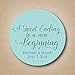 A Sweet Ending to a new Beginning Wedding Stickers