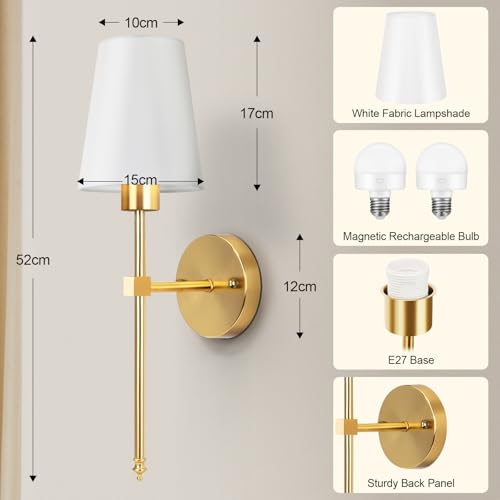 Tobeape Battery Operated Wall Night Light Set of 2, Wireless Cordless Sconce with Remote, 2500 mAh Rechargeable LED Wall Lamp Lighting Fixture with 15 Color for Bedroom Living Room Hallway Stair Decor