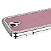 Galaxy S4 Case, E LV Galaxy S4 Case Luxury Bling Diamond Rhinestone Metallic Chrome Hard Case Cover for Samsung Galaxy S4 S IV i9500 with 1 Screen Protector, 1 Black Stylus, 1 Case Opening Tool and Microfiber Digital Cleaner - Pink