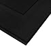 Utopia Towels Cotton Banded Rug, Bath Mats, Not a Bathroom Rug, 21 by 34 Inches, 100% Ring Spun Cotton, Highly Absorbent Shower Bathroom Floor Mat, Black, 2 Pack