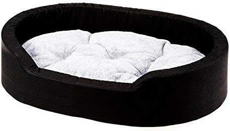 Hiputee Super Soft Reversible Dual Bed for Dog and Cat (XL, Black Cream)