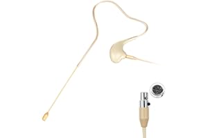 KIMAFUN Single Earset Microphone Ear-Hook Over Ear Hanging Condenser Mic Compatible with Shure Wireless Bodypack Transmitters