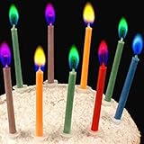 Birthday Cake Candles Happy Birthday Candles Colorful Candles Holders Included (12pcs)