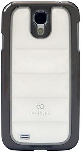 S4 Case, Samsung Galaxy S4 Aqua Soft Bubble Jelly Smartphone Carrying Case, Clear E300, E330 Mobile Cover With Anti-Shock, Including Protective Screen (White + Black Bumper)