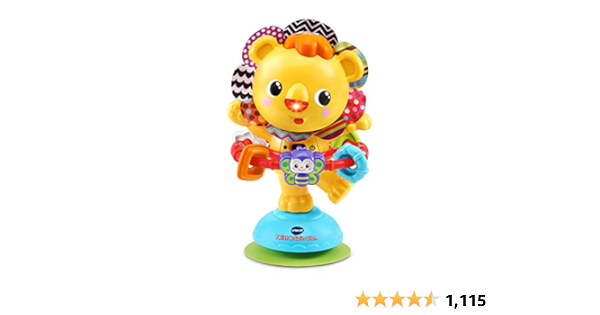 Amazon Com Vtech Twist And Spin Lion Baby Music Toy For Sensory Play Educational Toys For Kids Baby Interactive Toy With Lights And Songs Musical Toy With Suction Cup Suitable For Boys And