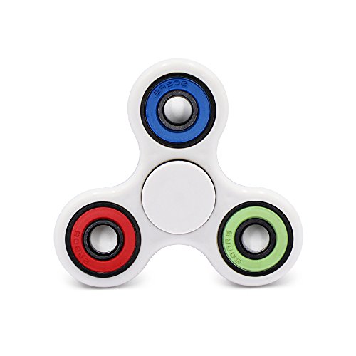 AyoGu 360 Fidget Spinner Stress Reducer Relieves ADHD Anxiety and Boredom Cube Bearing Time Killer Helps Focus (White & colorful)