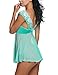 Avidlove Women Lingerie Lace Babydoll Strap Chemise Nightie Mesh Sleepwear Green