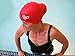 Vitchelo Waterproof Extra Large Swim Caps for Long Hair - Silicone Swimming Cap Dreadlocks Women & Ladies That Keeps Hair Dry (Red)