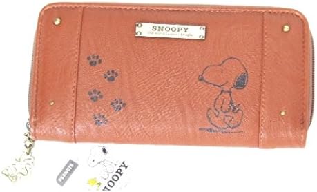 Amazon スヌーピー Snoopy 足跡 ラウンド 長 財布 茶 アニメ 萌えグッズ 通販