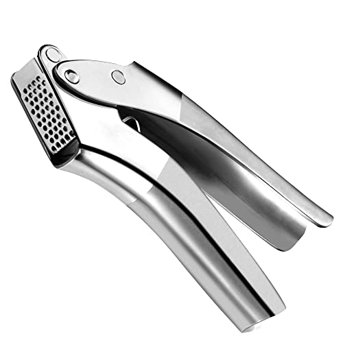 Premium Garlic Press Stainless Steel, Garlic Mincer Tool Set with