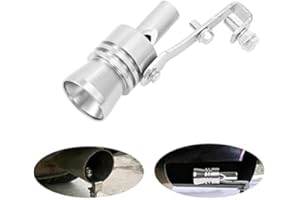 GOWXS LOUDER Aluminum Alloy Universal Turbo Whistle,Turbo Sound Exhaust Muffler Pipe Whistle Car Roar Maker, Car Tail Whistle,Car Blow off valve Tip Simulator Whistler (L_Silver)