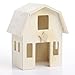 Set of 2 Unfinished Wood Assembled Country Barn Perfect for Crafters, Creators, and Decorators