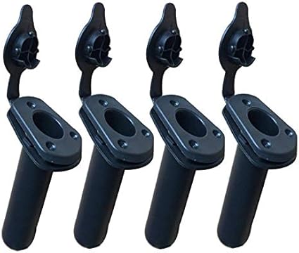 Amazon Com Xntun 4 Pcs Kayak Canoe Plastic Flush Mount Fishing Boat Rod Holder With Cap Cover Sports Outdoors