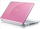 MSI Wind U100-427 10-Inch Pink Netbook - 2.5 Hour