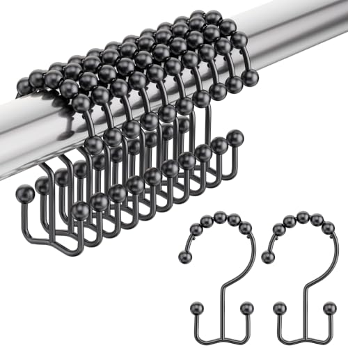 Amazer Black Shower Curtain Hooks