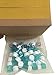 Elufly 1/4 Dram Sky Blue Glass Vial 1ML Oil Bottles- Screw Cap +Orifice Reducer+Bottles+White Cotton Piece 60-120 Units (60, Sky Blue)